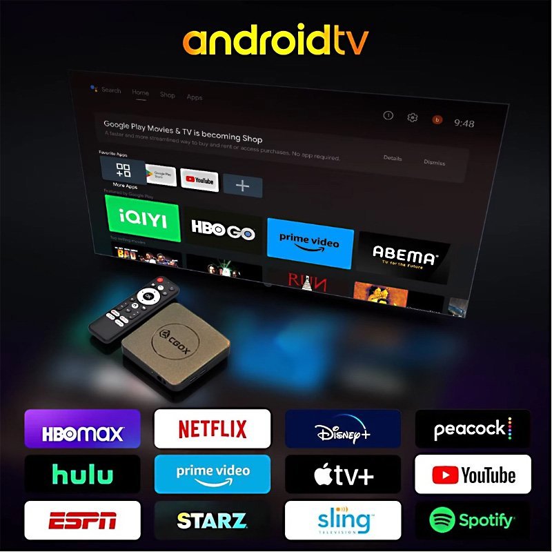 CBox C1000 Pro 4K Android TV Box with Google TV, Voice Remote & Chromecast Built-in (2GB/16GB) - Image 5